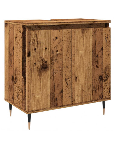 Mobile da Bagno Legno Antico 58x33x60 cm in Truciolato