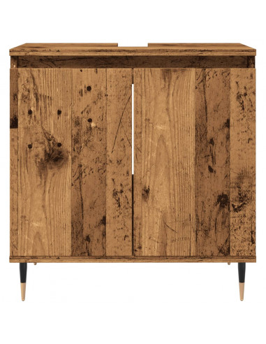 Mobile da Bagno Legno Antico 58x33x60 cm in Truciolato