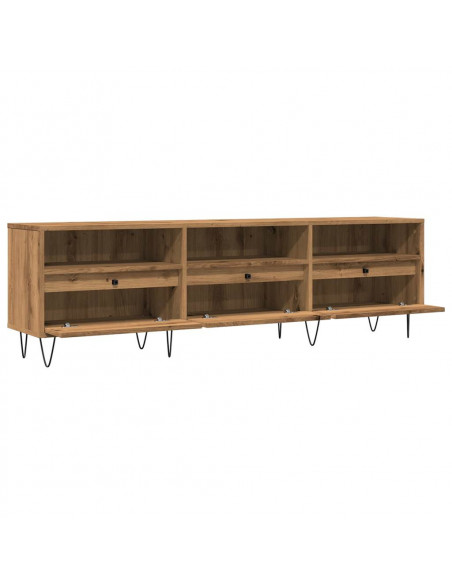 Mobile Porta TV Rovere Artigianale 150x30x44,5 cm Multistrato