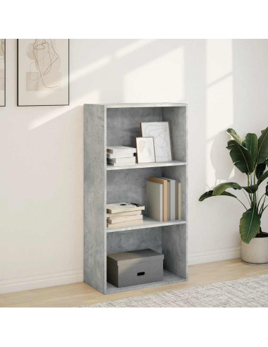 Libreria Grigio Cemento 60x30x114 cm in Legno Multistrato