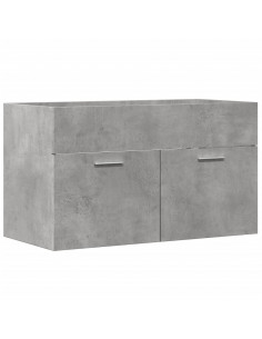 Mobile Lavabo Bagno Grigio Cemento 90x38,5x46 cm Multistrato 2