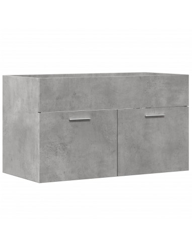 Mobile Lavabo Bagno Grigio Cemento 90x38,5x46 cm Multistrato