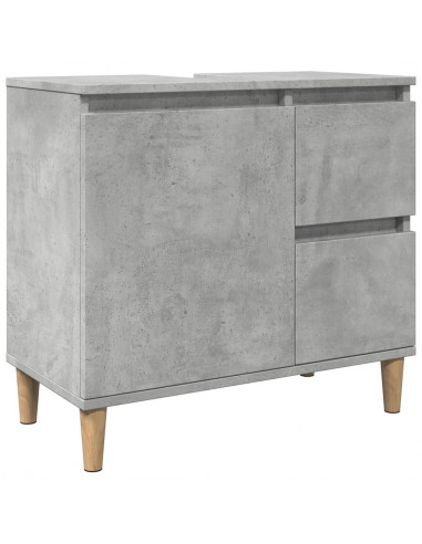 Mobile Lavabo da Bagno Grigio Rovere 65x33x60 cm in Truciolato
