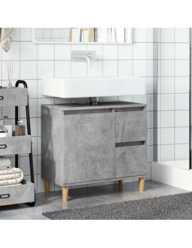 Mobile Lavabo da Bagno Grigio Rovere 65x33x60 cm in Truciolato