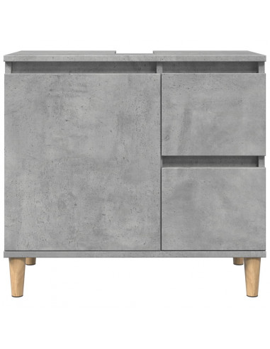 Mobile Lavabo da Bagno Grigio Rovere 65x33x60 cm in Truciolato