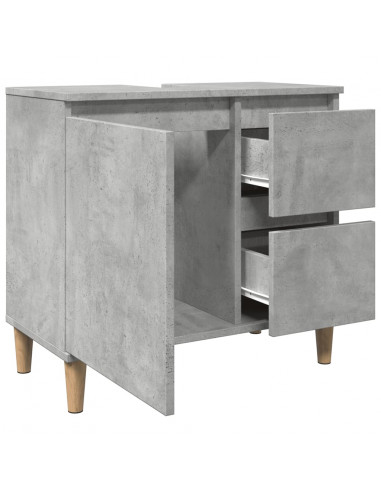 Mobile Lavabo da Bagno Grigio Rovere 65x33x60 cm in Truciolato
