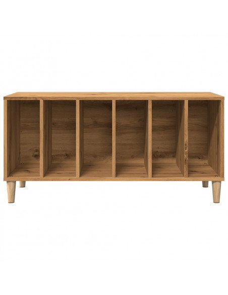 Mobile Porta Dischi Rovere Artigianale 100x38x48 cm Multistrato