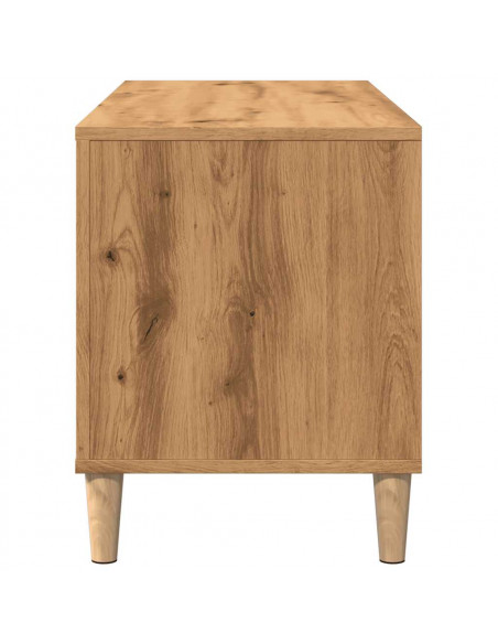 Mobile Porta Dischi Rovere Artigianale 100x38x48 cm Multistrato