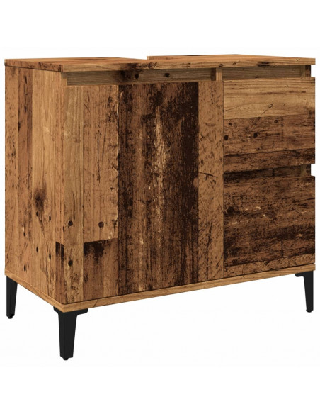 Mobile Sottolavabo Legno Antico 65x33x60 cm in Truciolato