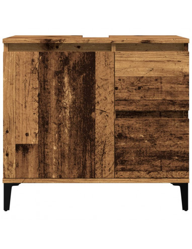 Mobile Sottolavabo Legno Antico 65x33x60 cm in Truciolato