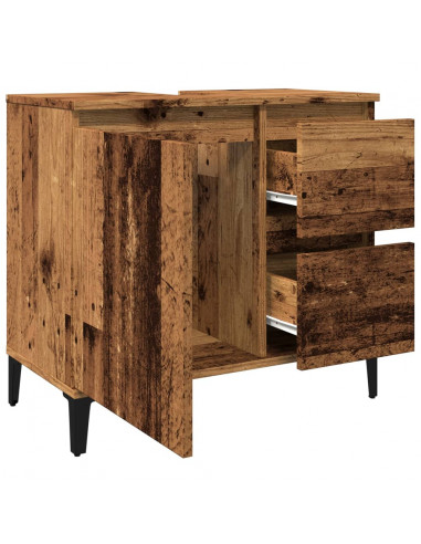 Mobile Sottolavabo Legno Antico 65x33x60 cm in Truciolato