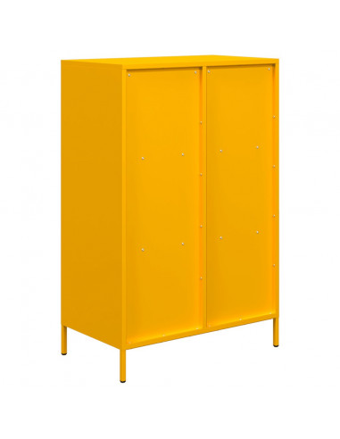 Credenza Giallo Senape 68x39x103,5 cm in Acciaio
