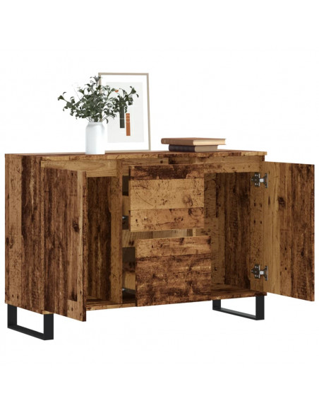 Credenza Legno Antico 104x35x70 cm in Legno Multistrato
