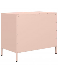 Credenza Rosa 68x39x58,5 cm in Acciaio Laminato a Freddo 2