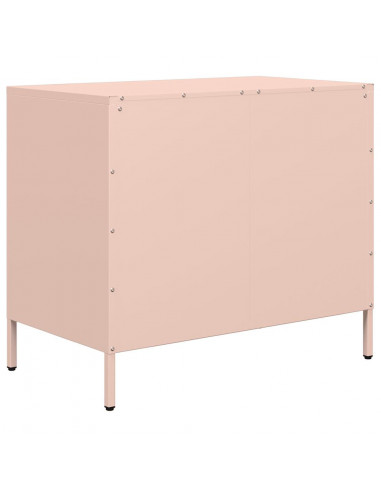 Credenza Rosa 68x39x58,5 cm in Acciaio Laminato a Freddo