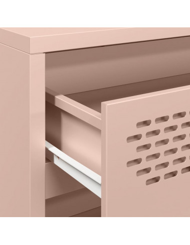 Credenza Rosa 68x39x58,5 cm in Acciaio Laminato a Freddo