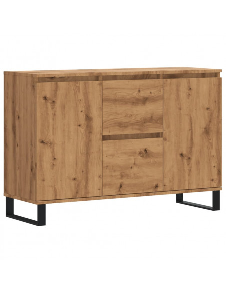 Credenza Rovere Artigianale 104x35x70 cm in Legno Multistrato