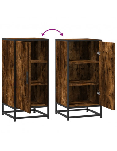 Credenza Rovere Fumo 35,5x35x76 cm in Truciolato