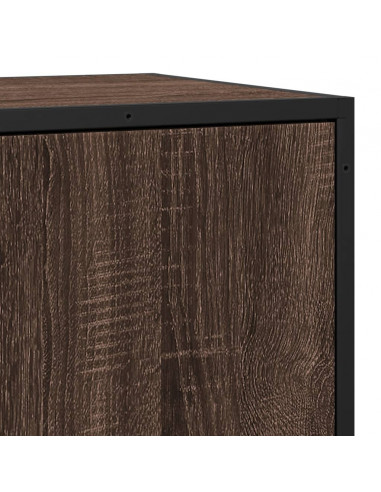 Credenza Rovere Marrone 35,5x35x76 cm in Truciolato e Metallo