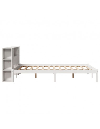 Letto Libreria senza Materasso Bianco 120x190 cm Legno di Pino