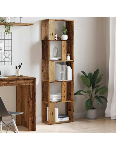 Libreria Legno Antico 45x24x159 cm in Legno Multistrato