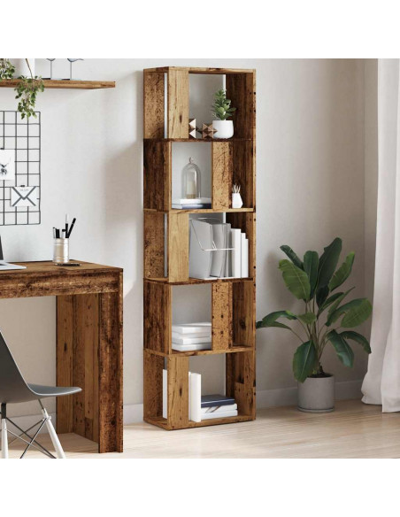 Libreria Legno Antico 45x24x159 cm in Legno Multistrato