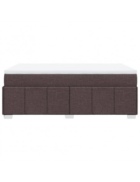 Giroletto a Molle con Materasso Marrone Scuro 120x190cm Tessuto