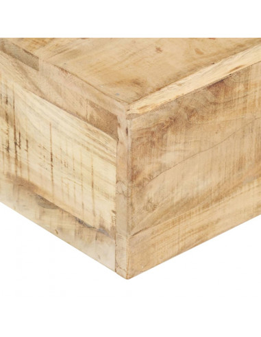 Tavolino da Caffè 80x80x28 cm in Legno Massello di Mango