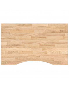 Piano Scrivania 80x50x2,5 cm Rovere Massello Non Trattato