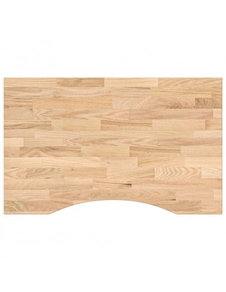 Piano Scrivania 80x50x2,5 cm Rovere Massello Non Trattato