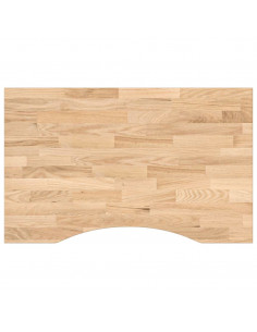 Piano Scrivania 80x60x2,5 cm Rovere Massello Non Trattato