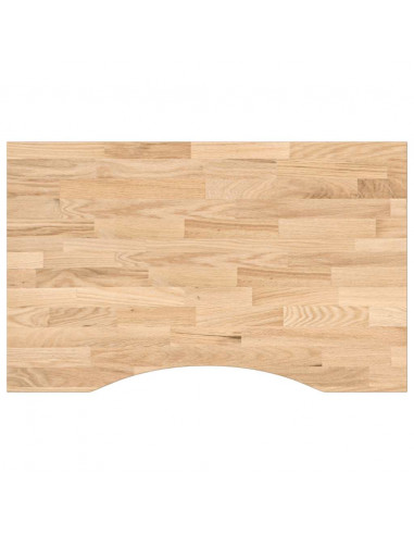 Piano Scrivania 80x60x2,5 cm Rovere Massello Non Trattato