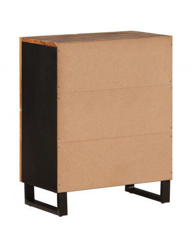 Credenza con 4 Ante 60x33x75 cm in Legno Massello di Acacia