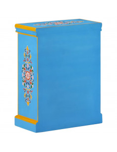 Credenza in Legno Massello di Mango Turchese Dipinta a Mano 2