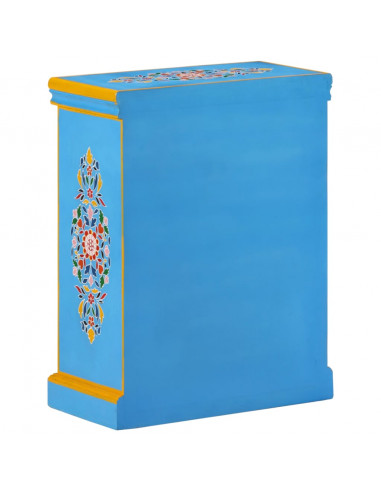 Credenza in Legno Massello di Mango Turchese Dipinta a Mano