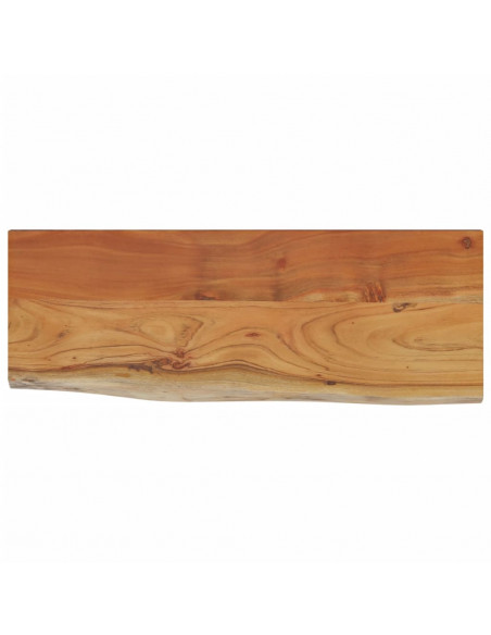 Mensola a Muro 50x20x3,8cm Rettangolare Legno Acacia Bordi Vivi