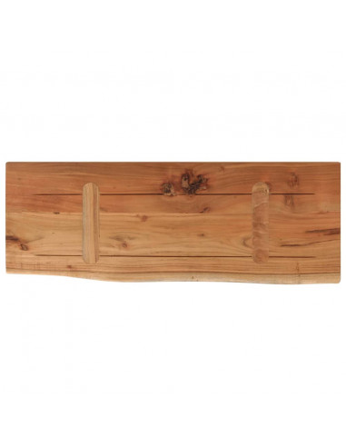 Mensola a Muro 50x20x3,8cm Rettangolare Legno Acacia Bordi Vivi