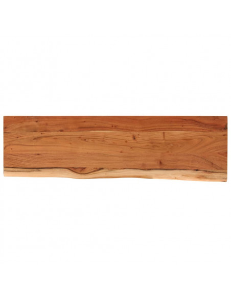 Piano Tavolo 120x40x2,5 cm Rettangolare Legno Acacia Bordi Vivi