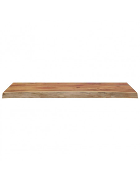 Piano Tavolo 90x40x2,5 cm Rettangolare Legno Acacia Bordi Vivi