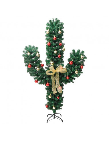 Cactus di Natale con Base e LED Verde 210 cm PVC