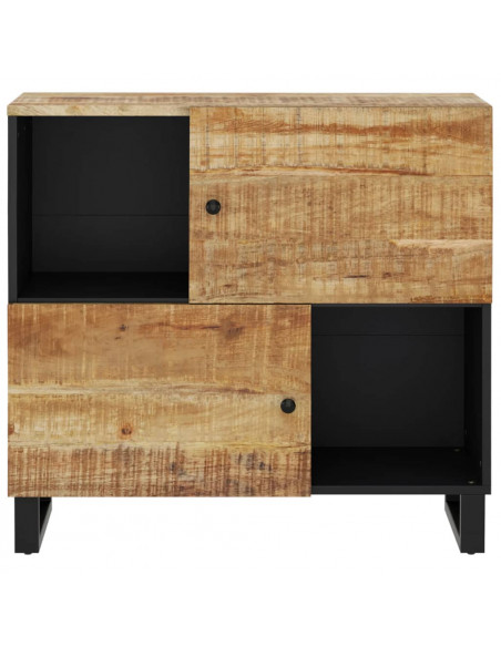 Credenza con 2 Ante 80x33x75 cm in Legno Massello di Mango