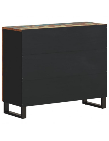 Credenza con 2 Ante 90x33x75 cm in Legno Massello di Recupero