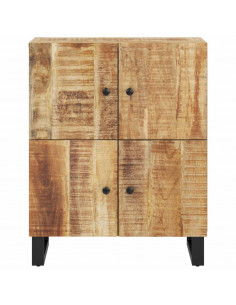Credenza con 4 Ante 60x33x75 cm in Legno Massello di Mango 2