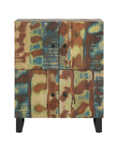 Credenza con 4 Ante 60x33x75 cm in Legno Massello di Recupero