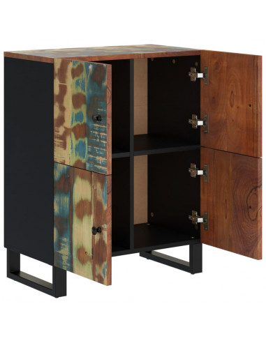 Credenza con 4 Ante 60x33x75 cm in Legno Massello di Recupero