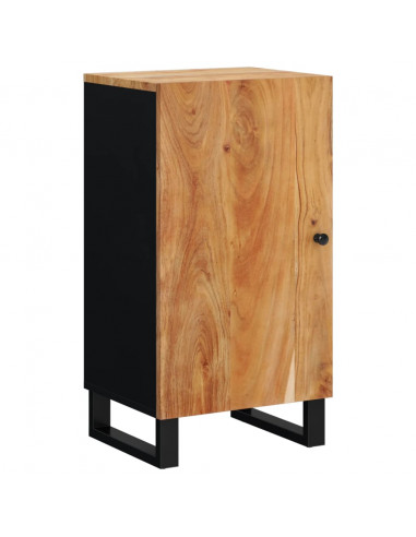 Credenza con Anta 40x31x75 cm in Legno Massello di Acacia