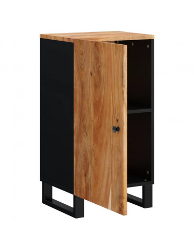 Credenza con Anta 40x31x75 cm in Legno Massello di Acacia