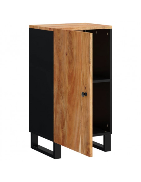 Credenza con Anta 40x31x75 cm in Legno Massello di Acacia