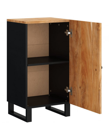 Credenza con Anta 40x31x75 cm in Legno Massello di Acacia