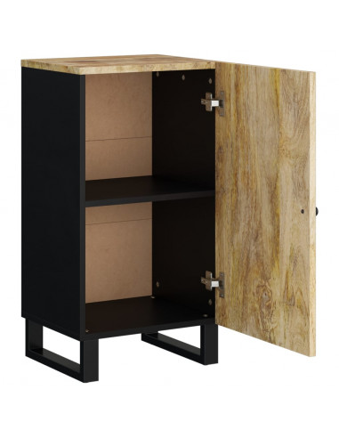 Credenza con Anta 40x31x75 cm in Legno Massello di Mango